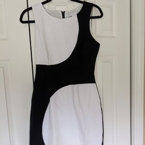 New York & Co Black and White Sheath Dress